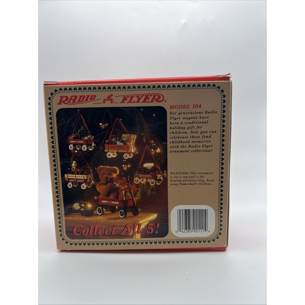 Radio Flyer Wagon Christmas Ornament #104 Americas Original Little Red Wagon - Picture 2 of 2